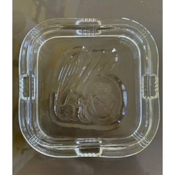 Federal Glass Vegetable Square Ribbed Refrigerator Clear Dish Lid ONLY - Picture 2 of 6